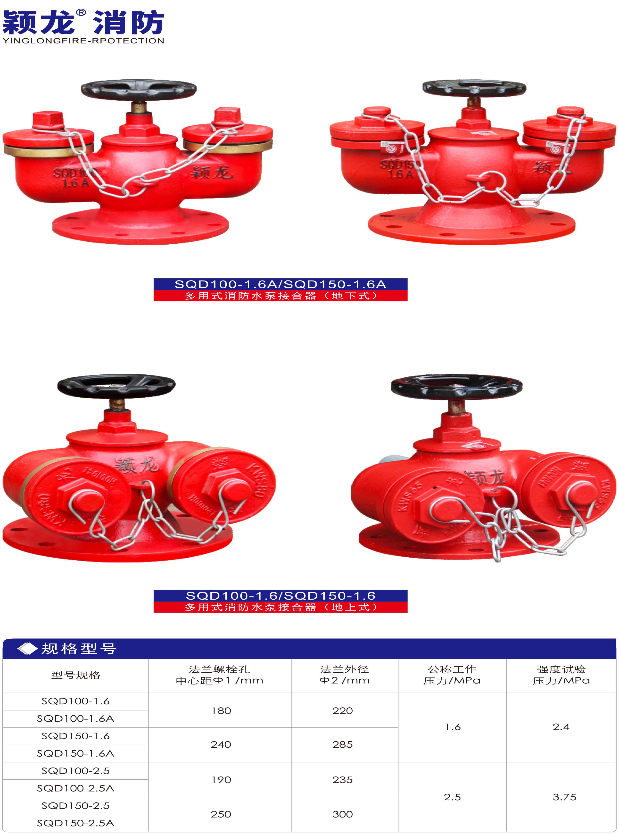 颖龙：水泵接合器系列 
